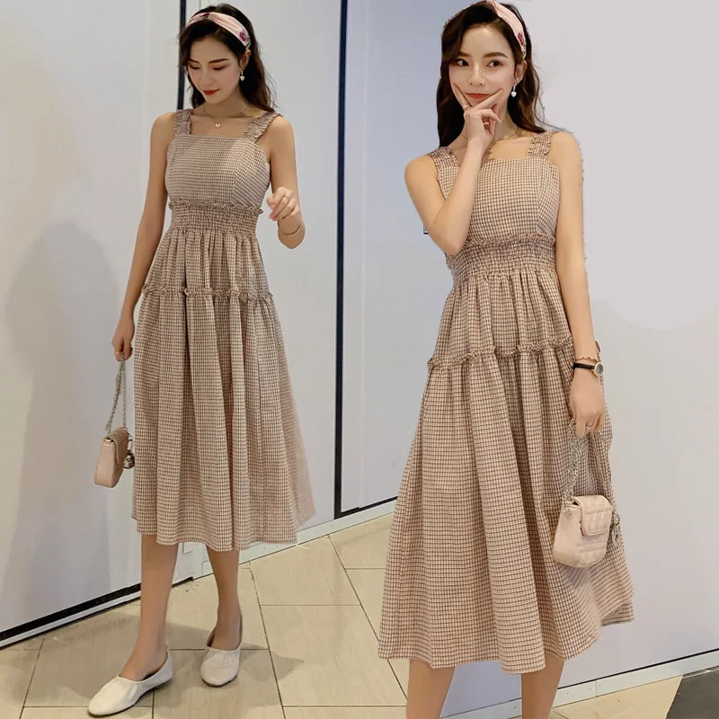 Checks Flared Plaid Leisure Vintage Dresses 2019 Summer Women Casual Sling Dress Dress
Checks Flared Plaid Leisure Vintage Dresses 2019 Summer Women Casual Sling Dress Dress