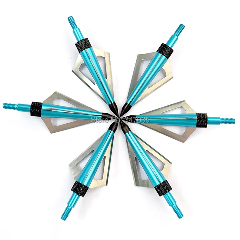 Blue 12 pcs 125 Grain broadhead point tip arrow head aftershock for arrow hunting Beast archery bow
Blue 12 pcs 125 Grain broadhead point tip arrow head aftershock for arrow hunting Beast archery bow