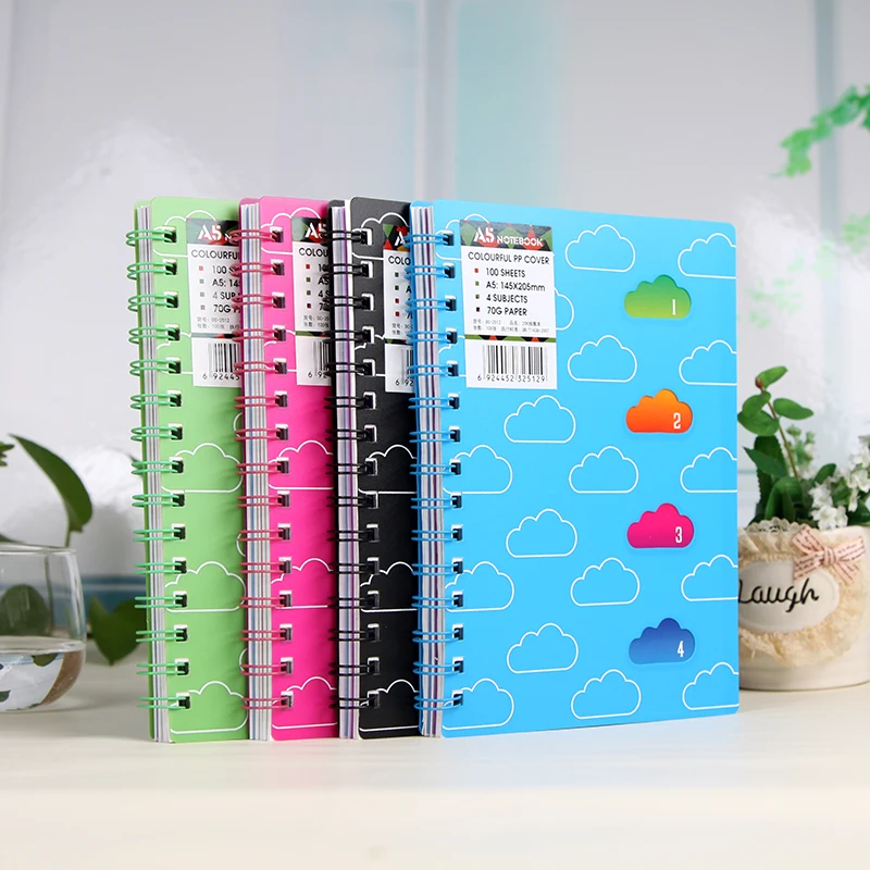 Perfect Spiral Notebook paper A6 A5 A4 100 sheets Diary planner Creative Notepad Office School Supplies|notebook touch|notebook modelnotepad glue |