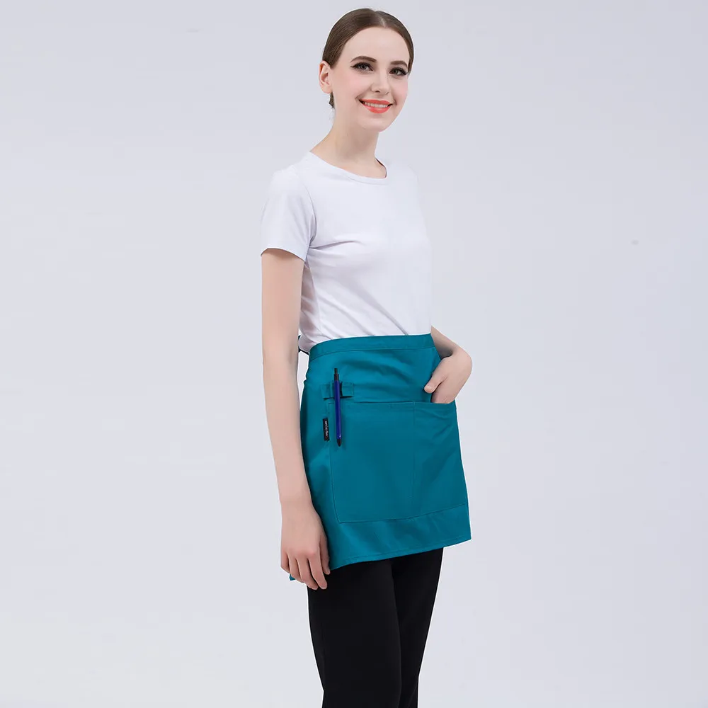 Women Pure Color Pockets Short Aprons with Pen Holder Restaurant Beauty Salon Hotel Cafe Chef Waitress Work Wear Uniforms Apron
Women Pure Color Pockets Short Aprons with Pen Holder Restaurant Beauty Salon Hotel Cafe Chef Waitress Work Wear Uniforms Apron