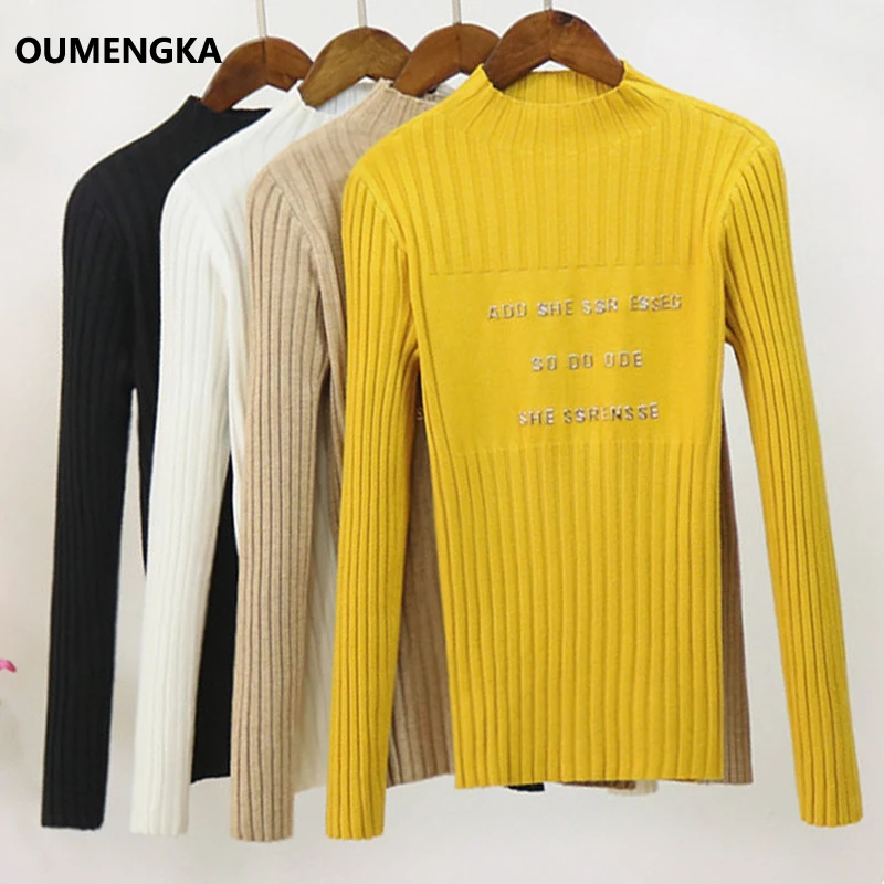 New-coming Spring Turtleneck Pullovers Sweaters Primer Shirt Long Sleeve Short Korean Slim-fit tight letters print sweater
New-coming Spring Turtleneck Pullovers Sweaters Primer Shirt Long Sleeve Short Korean Slim-fit tight letters print sweater