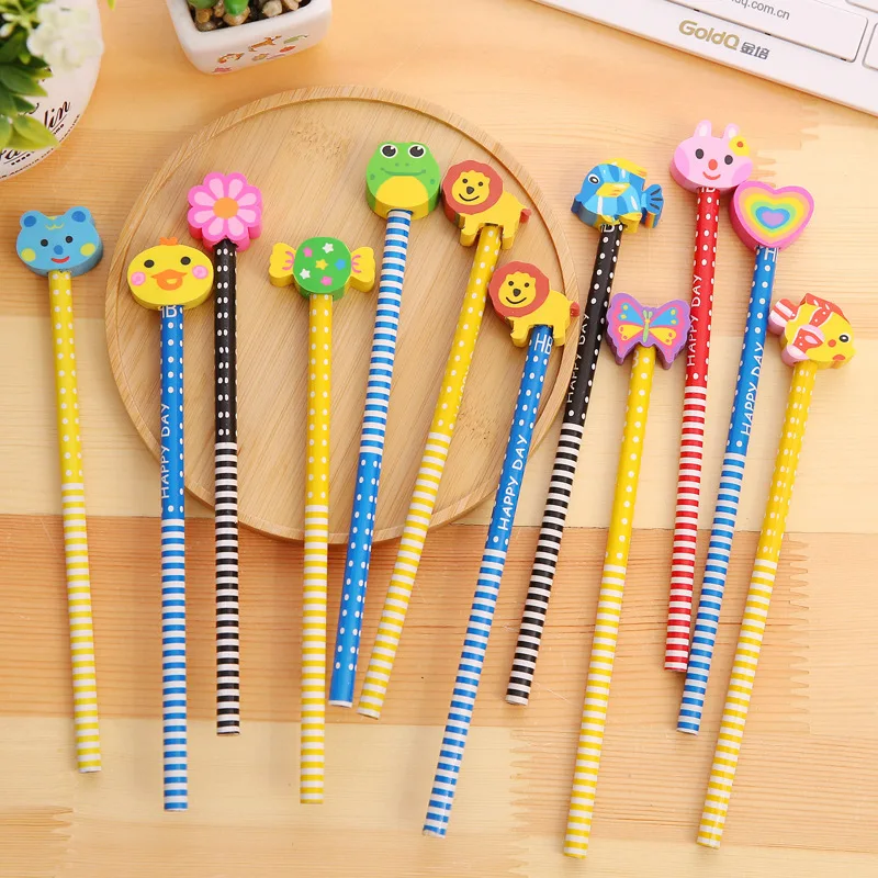 5pcs/Lot New Wooden Fashion Cartoon Animals Kawaii Students Pencil With Eraser Drawing ToolsPersonality Kids Pencil Art Supplies
5pcs/Lot New Wooden Fashion Cartoon Animals Kawaii Students Pencil With Eraser Drawing ToolsPersonality Kids Pencil Art Supplies
