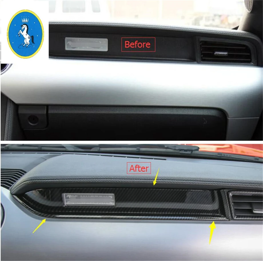 Yimaautotrims Auto Accessory Co-pilot Central Control Strip Frame Cover Trim Carbon Fiber ABS For Ford Mustang 2015 2016 2017
Yimaautotrims Auto Accessory Co-pilot Central Control Strip Frame Cover Trim Carbon Fiber ABS For Ford Mustang 2015 2016 2017