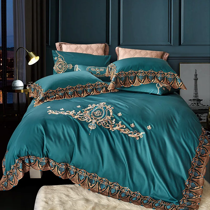 100%Cotton Lace Purple Blue Pink Bedding Sets Luxury Embroidery Duvet Cover Bed sheet Set Queen/King Size Bed set ropa de cama
100%Cotton Lace Purple Blue Pink Bedding Sets Luxury Embroidery Duvet Cover Bed sheet Set Queen/King Size Bed set ropa de cama