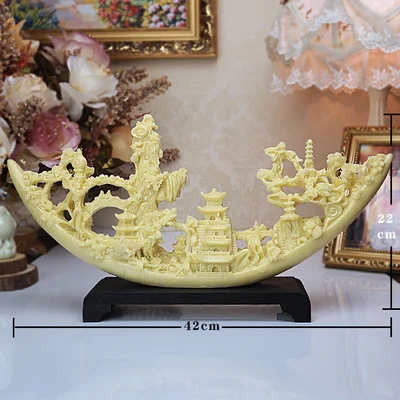 Modern living room TV cabinet porch decorations Home Furnishing shelf Ivory ornaments Everything is going smoothly room Home
Modern living room TV cabinet porch decorations Home Furnishing shelf Ivory ornaments Everything is going smoothly room Home