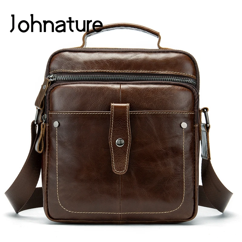 Johnature Vintage Genuine Leather Men Messenger Bag 2021 New Leisure Large Capacity Solid Color Outdoor Shoulder&crossbody Bags
Johnature Vintage Genuine Leather Men Messenger Bag 2021 New Leisure Large Capacity Solid Color Outdoor Shoulder&crossbody Bags