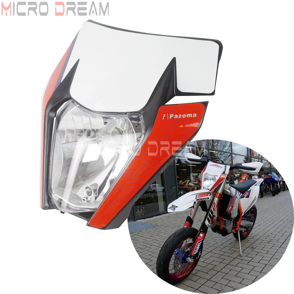 12V/35W Supermoto мотокросса внедорожных фар e mark E8 фары обтекателя универсальный для Yamaha