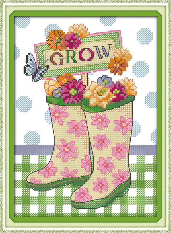 Flowers and rain boots cross stitch kit cartoon 14ct 11ct count print canvas stitches embroidery DIY handmade needlework plus
Flowers and rain boots cross stitch kit cartoon 14ct 11ct count print canvas stitches embroidery DIY handmade needlework plus