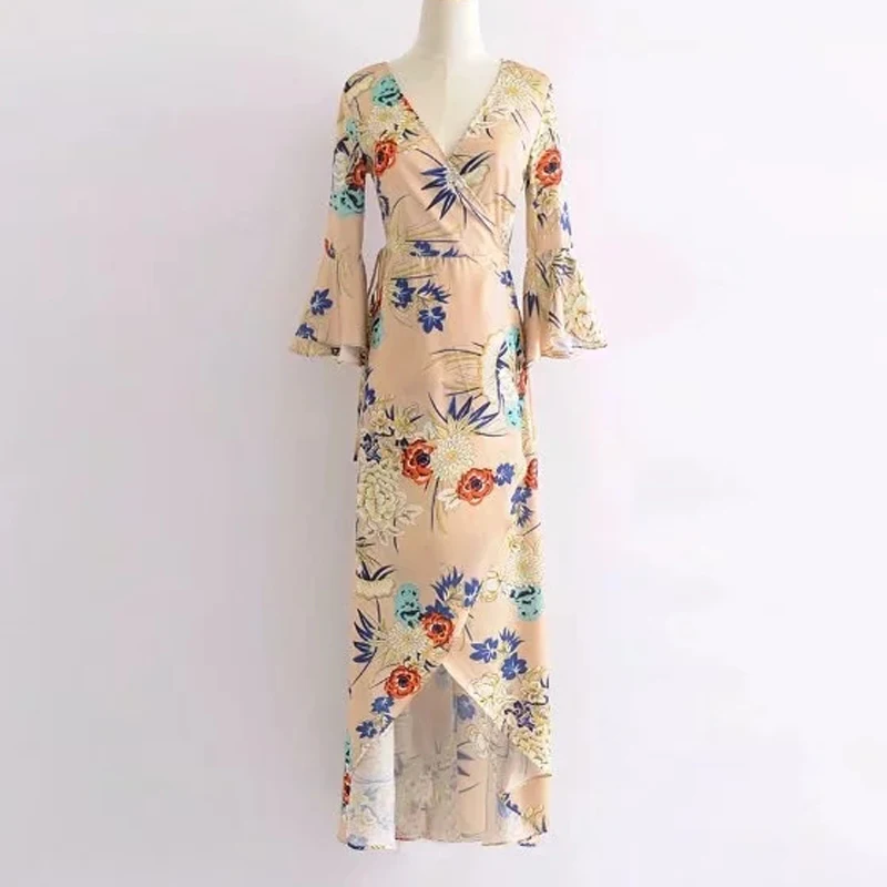 PERHAPS U Khaki V Neck 3/4 Flare Sleeve Floral Print Maxi Long Dress Summer D0598
PERHAPS U Khaki V Neck 3/4 Flare Sleeve Floral Print Maxi Long Dress Summer D0598