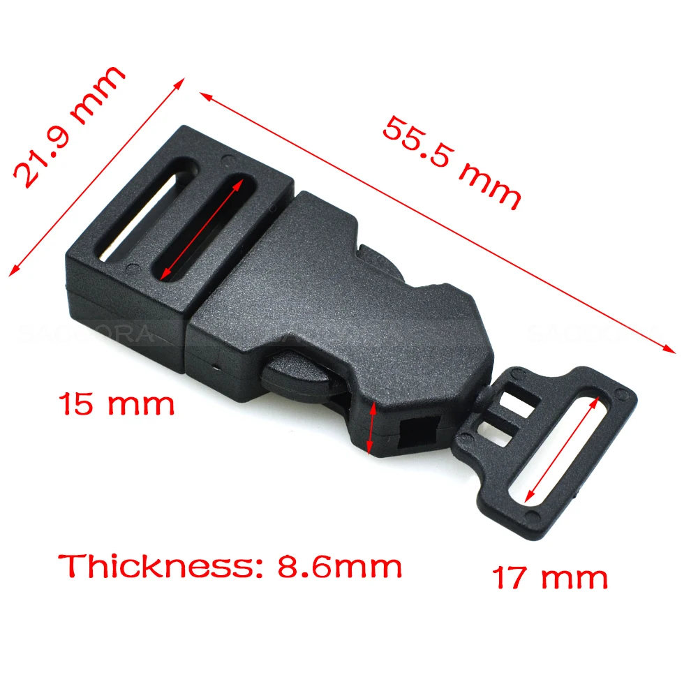 100pcs/pack Pack 5/8" Webbing Plastic Side Release Strap Rotating Buckle for Luggage Backpack Straps
100pcs/pack Pack 5/8" Webbing Plastic Side Release Strap Rotating Buckle for Luggage Backpack Straps