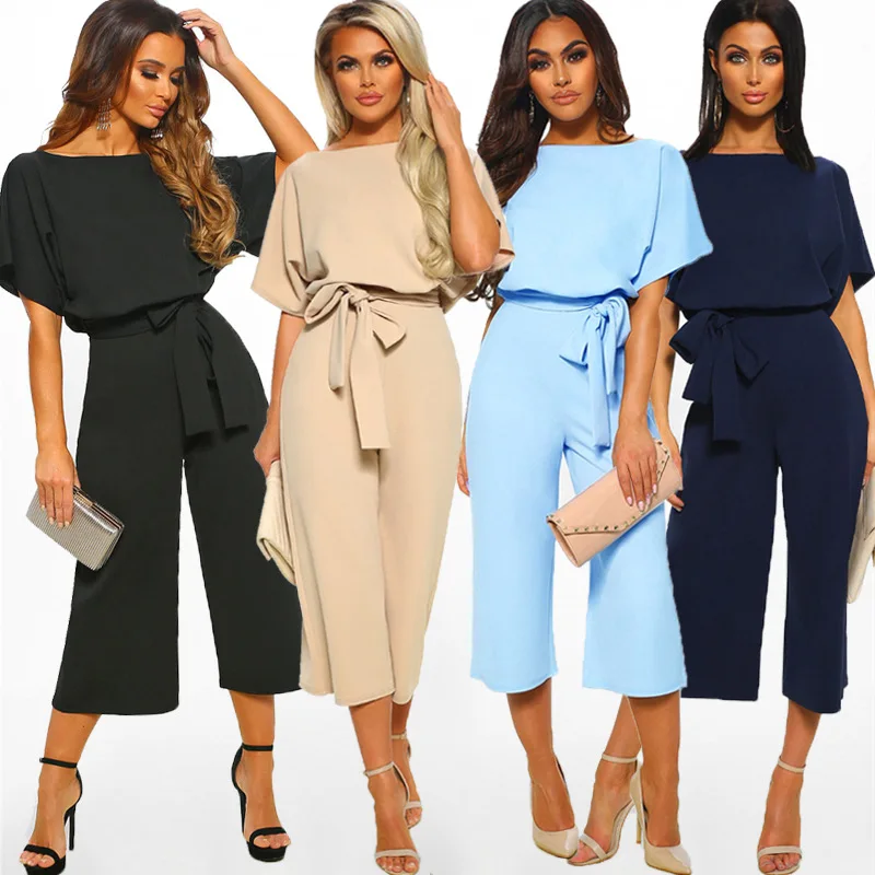 2020 Summer Jumpsuit Sexy Long Office Casualt Romper Sashes Trousers Pockets Women Jumpsuit Elegan Playsuit Female Wide Leg Pant
2020 Summer Jumpsuit Sexy Long Office Casualt Romper Sashes Trousers Pockets Women Jumpsuit Elegan Playsuit Female Wide Leg Pant