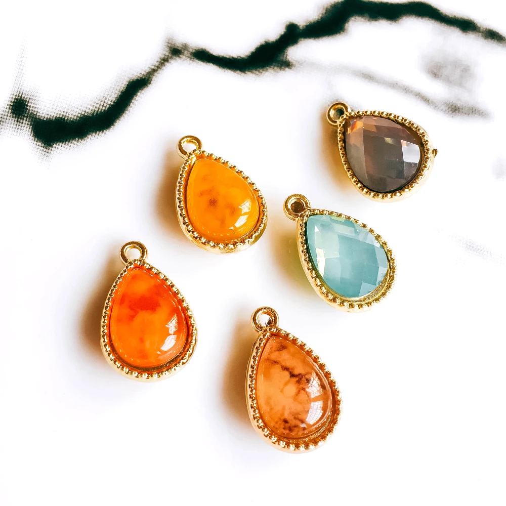 Drip Shape Rhinestone Crystal Gold Plated Pendant Charms Necklace Accessories Diy Material Jewelry Components 10pcs
Drip Shape Rhinestone Crystal Gold Plated Pendant Charms Necklace Accessories Diy Material Jewelry Components 10pcs