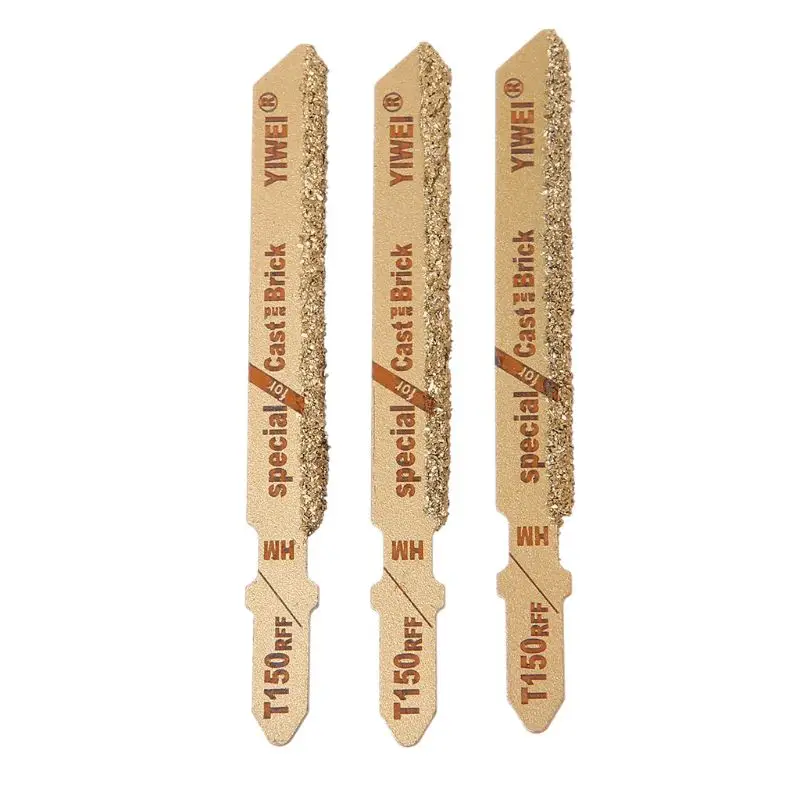 3pcs Diamond Jig Saw Blade 3" T150 Carbide Grain 50 Grit T-Shank Jigsaw Blades Ceramic Tile Cutting Tool
3pcs Diamond Jig Saw Blade 3" T150 Carbide Grain 50 Grit T-Shank Jigsaw Blades Ceramic Tile Cutting Tool