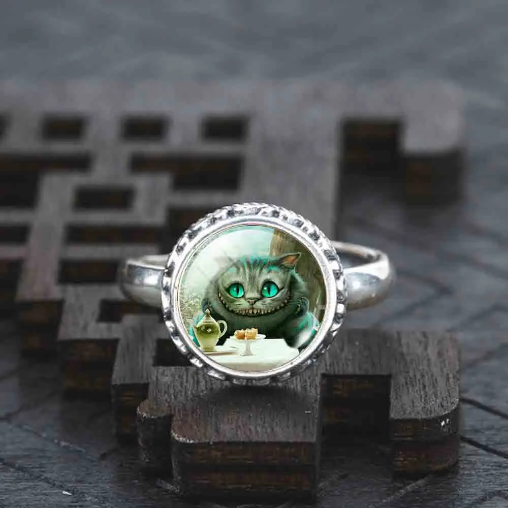 Vintage Real Solid 925 Sterling Silver Ring Cat Air Picture Collares Glass Cabochon Ring Fine Jewelry 2018
Vintage Real Solid 925 Sterling Silver Ring Cat Air Picture Collares Glass Cabochon Ring Fine Jewelry 2018