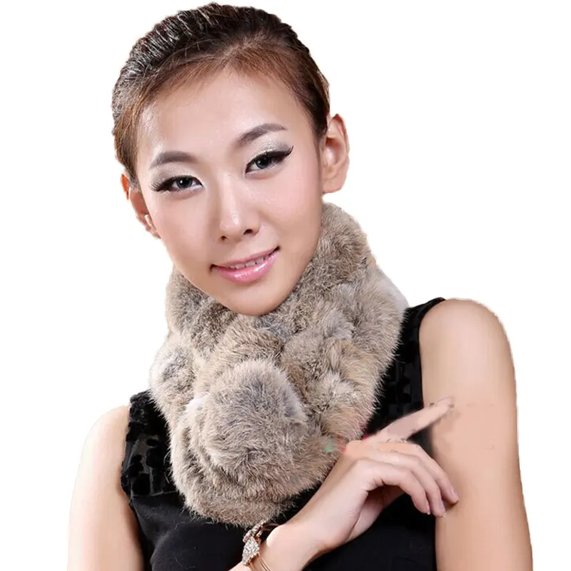Rabbit Fur Scarves For Women's Rings Real Natural Fur Fashion Scarf Girls Solid Genuine Fur Russian Winter Scarves Luxury Brand
Rabbit Fur Scarves For Women's Rings Real Natural Fur Fashion Scarf Girls Solid Genuine Fur Russian Winter Scarves Luxury Brand