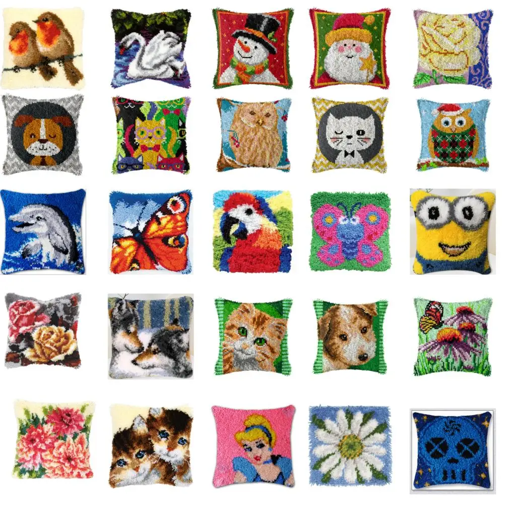 Embroidery Pillowcase Latch Hook Rug Kits Canvas Decorative Knoopkussen Christmas Pillow DIY Flower Embroidery Cushion
Embroidery Pillowcase Latch Hook Rug Kits Canvas Decorative Knoopkussen Christmas Pillow DIY Flower Embroidery Cushion