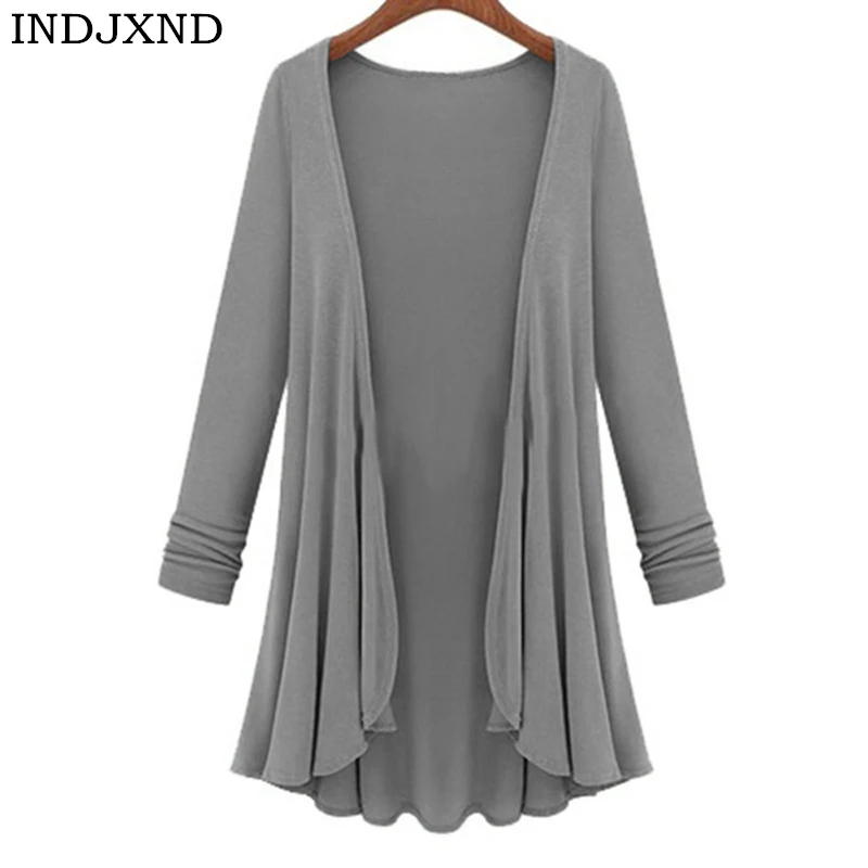 INDJXND Autumn Spring New Casual Loose Long Flounce Women Coat Poncho Cardigan Feminina Blouse Shirt Thin Jacket
INDJXND Autumn Spring New Casual Loose Long Flounce Women Coat Poncho Cardigan Feminina Blouse Shirt Thin Jacket