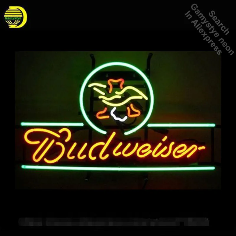 Neon Sign for 5BUDEA Budweise Eagle Neon Bulbs sign handcraft Glass tubes Decorate Beer Room light up signs made to order
Neon Sign for 5BUDEA Budweise Eagle Neon Bulbs sign handcraft Glass tubes Decorate Beer Room light up signs made to order