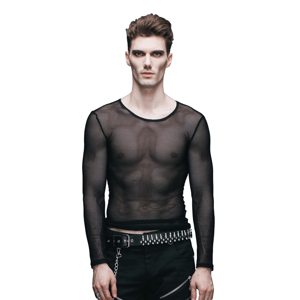 Devil Fashion Steam Punk Men's Sexy See-through T-Shirt Gothic Long Sleeve Stretch Mesh Tee Shirt Tops
Devil Fashion Steam Punk Men's Sexy See-through T-Shirt Gothic Long Sleeve Stretch Mesh Tee Shirt Tops