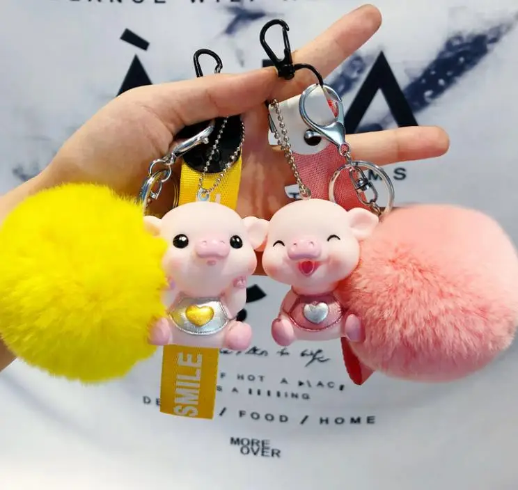 1pc new 2019 Mascot Cartoon Fluffy Rabbit Fur Ball Cute Animal Love Pig Keychain Women Car Purse Pendant plush toy gift
1pc new 2019 Mascot Cartoon Fluffy Rabbit Fur Ball Cute Animal Love Pig Keychain Women Car Purse Pendant plush toy gift