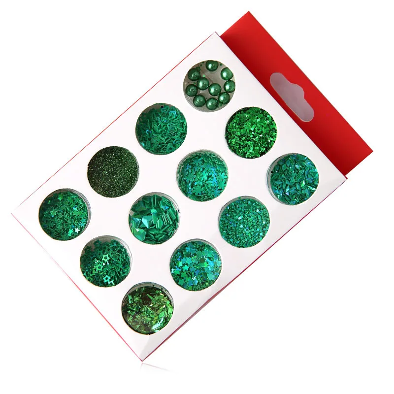 12 Pcs Green Series Mix Snowflake Heart Star Nail Sequins Shining Nail Glitter Powder Rhinestone Tips Nail Art Decoration
12 Pcs Green Series Mix Snowflake Heart Star Nail Sequins Shining Nail Glitter Powder Rhinestone Tips Nail Art Decoration