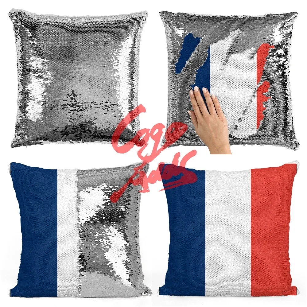 France decorative throw pillows reversible mermaid sequin pillow case cover dropshipping