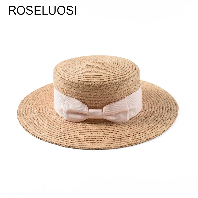 ROSELUOSI Women Summer Sun Hats 2019 Spring Brand New Flat Top Raffia Straw Hat Female Beach Hats Sombrero Mujer Verano
ROSELUOSI Women Summer Sun Hats 2019 Spring Brand New Flat Top Raffia Straw Hat Female Beach Hats Sombrero Mujer Verano