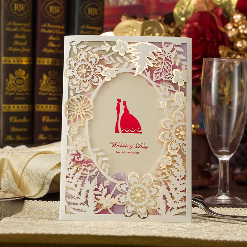 Luxurious 10 set Wedding Decoration Supplies China White Red Laser Cut Wedding Invitations Elegant Wedding Invitation Cards
Luxurious 10 set Wedding Decoration Supplies China White Red Laser Cut Wedding Invitations Elegant Wedding Invitation Cards