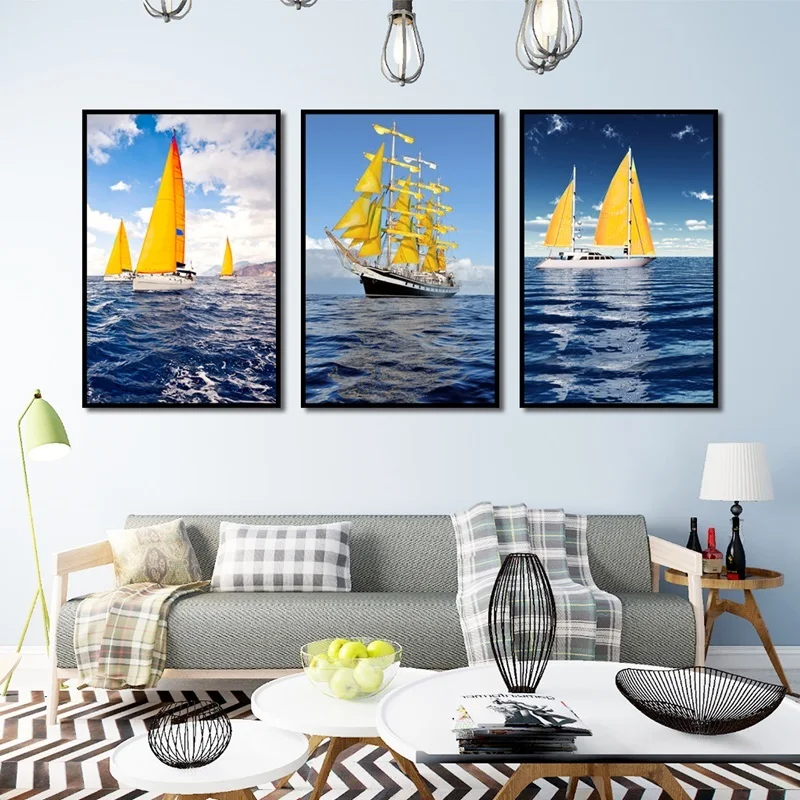 Nordic Posters and Prints Minimalist Sea Sailing Landscape Decorative Painting Modular Canvas Art Wall Pictures for Home Decor
Nordic Posters and Prints Minimalist Sea Sailing Landscape Decorative Painting Modular Canvas Art Wall Pictures for Home Decor