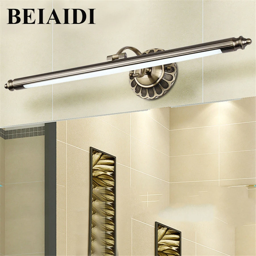 BEIAIDI 50CM 8W Bathroom Mirror Lamp Retro Bronze Cabinet Vanity Mirror Light Indoor Bathroom Bedroom Dressing room Mounted Lamp
BEIAIDI 50CM 8W Bathroom Mirror Lamp Retro Bronze Cabinet Vanity Mirror Light Indoor Bathroom Bedroom Dressing room Mounted Lamp