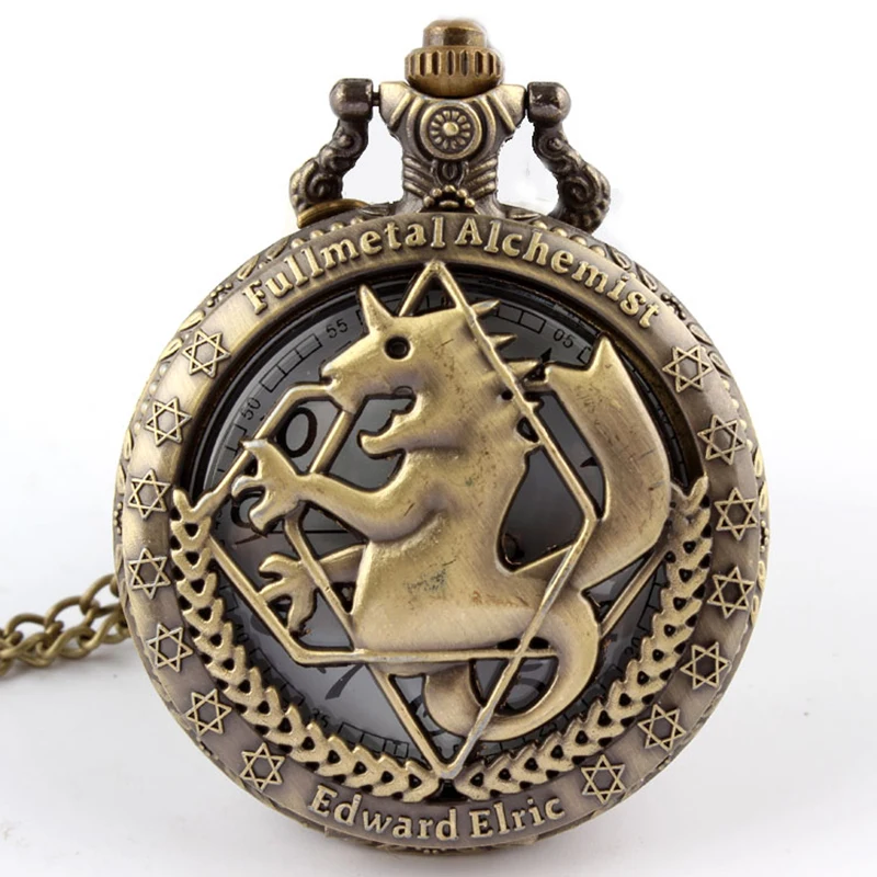 Vintage Anime Fullmetal Alchemist Cosplay Edward Elric Quartz Pocket Watch Necklace Clock Chain Gift For Boy Girl Children
Vintage Anime Fullmetal Alchemist Cosplay Edward Elric Quartz Pocket Watch Necklace Clock Chain Gift For Boy Girl Children