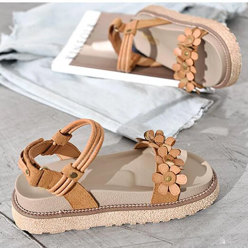 Summer shoes platform sandals women peep-toe flat Shoes Roman sandals Women shoes sandalias mujer Flowers sandalia feminina k176
Summer shoes platform sandals women peep-toe flat Shoes Roman sandals Women shoes sandalias mujer Flowers sandalia feminina k176