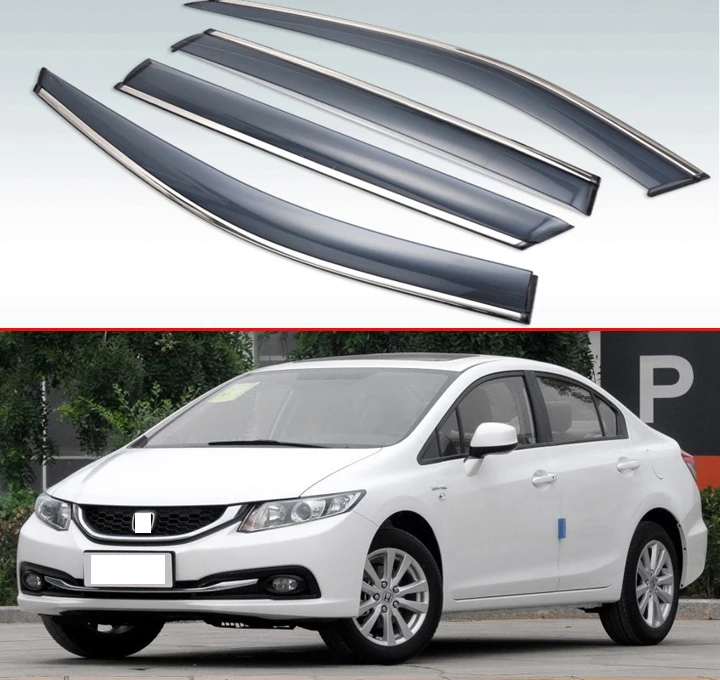 Для Honda Civic 2012 2013 2014 2015 пластиковый Наружный козырек вентиляционные оттенки