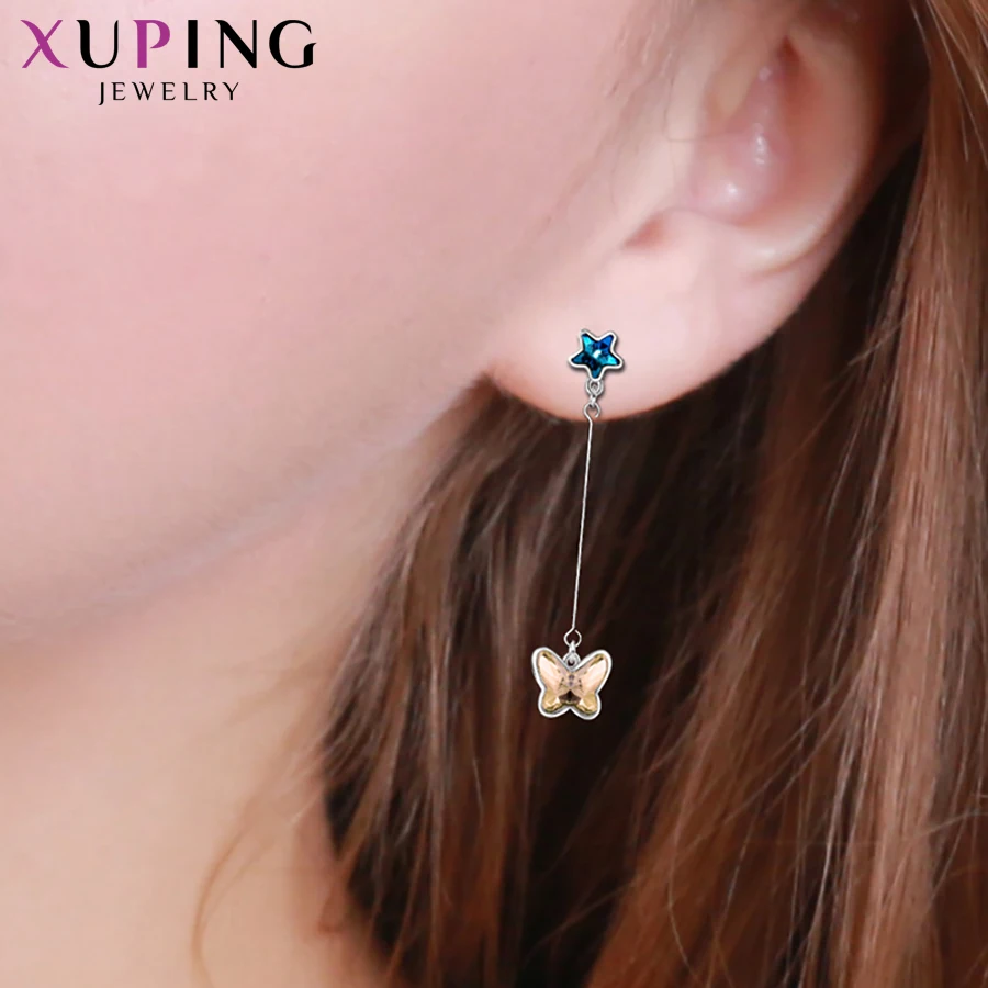 Xuping Butterfly Shape Dangle Earrings Crystals from Swarovski Lovely Jewelry Sweet Little Fresh Gift for Women Girls S149-20514
Xuping Butterfly Shape Dangle Earrings Crystals from Swarovski Lovely Jewelry Sweet Little Fresh Gift for Women Girls S149-20514