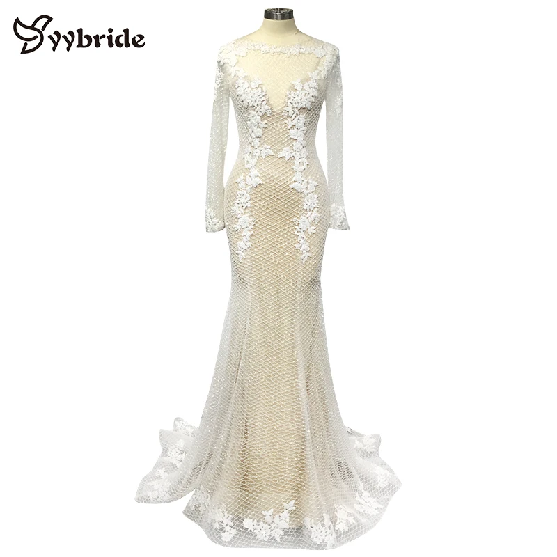YYbride Tailor Made Light Champagane Boat Neck Long Sleeves Sexy Backless Hand Beading Crystals Mermaid Skirt Evening Dresses
YYbride Tailor Made Light Champagane Boat Neck Long Sleeves Sexy Backless Hand Beading Crystals Mermaid Skirt Evening Dresses