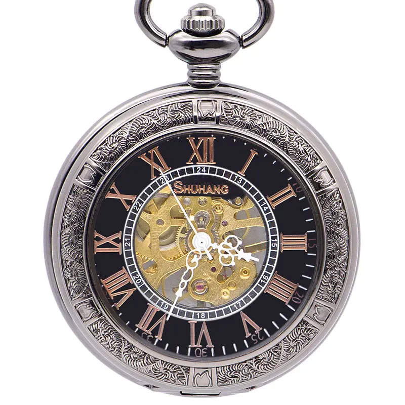 Fashion Top Mechanical Pocket Watch Mens Unique Roman Number Dial Mens Watches With FOB Chain Men Women PJX1388
Fashion Top Mechanical Pocket Watch Mens Unique Roman Number Dial Mens Watches With FOB Chain Men Women PJX1388