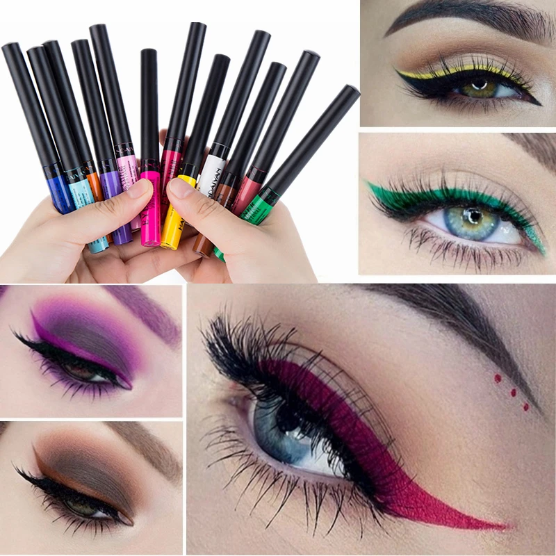 12 Color Liquid Eyeliner Waterproof Long Lasting Matte Tint Eye Liner Makeup Blue Red White Gold Brown Colorful Eyeliners Pencil
12 Color Liquid Eyeliner Waterproof Long Lasting Matte Tint Eye Liner Makeup Blue Red White Gold Brown Colorful Eyeliners Pencil