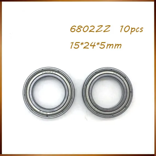 10 шт./лот Бесплатная доставка 6802 6802Z 6802ZZ 15*24*5 мм хромированный стальной радиальный