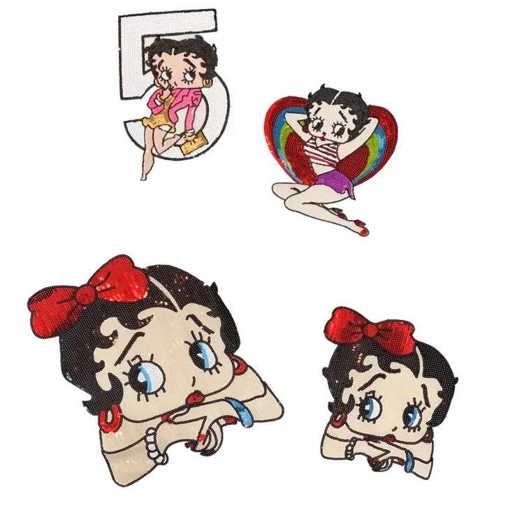 Large Girl Betty Sequined Sew on Iron on Patches for Clothes Cartoon Betti Sequins Patch for Bags DIY Sewing Appliques New 2019
Large Girl Betty Sequined Sew on Iron on Patches for Clothes Cartoon Betti Sequins Patch for Bags DIY Sewing Appliques New 2019