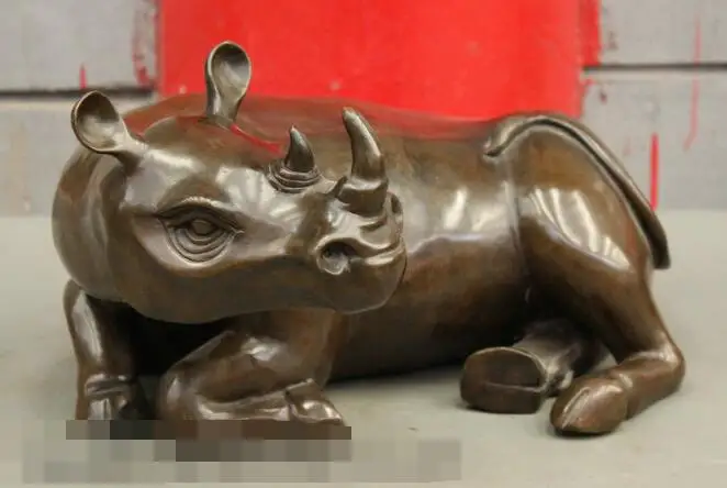 Free shipping S03029 14" Chinese FengShui Pure Bronze Strong Rhinoceros Rhino Ox Art Statue Sculpture 
Free shipping S03029 14" Chinese FengShui Pure Bronze Strong Rhinoceros Rhino Ox Art Statue Sculpture
