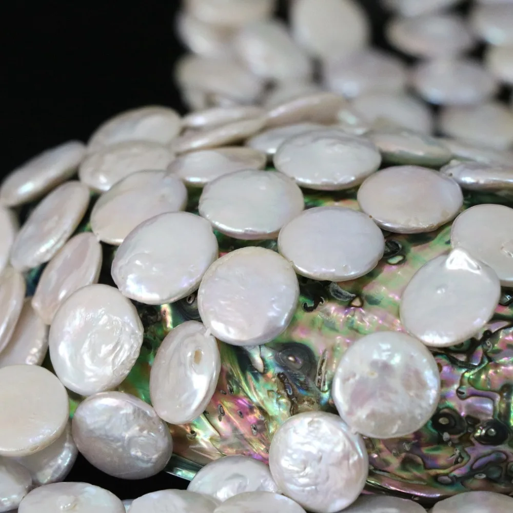 White natural cultured freshwater pearl loose beads coin round cake button 14mm fit necklacce bracelet jewelry 15 inch B1353
White natural cultured freshwater pearl loose beads coin round cake button 14mm fit necklacce bracelet jewelry 15 inch B1353