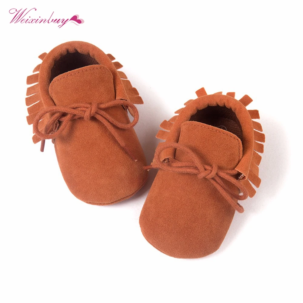 Newborn Baby Boy Girl PU Suede Leather First Walker Moccasins Fringe Soft Soled Non-slip Footwear Baby Boys Girls Shoes
Newborn Baby Boy Girl PU Suede Leather First Walker Moccasins Fringe Soft Soled Non-slip Footwear Baby Boys Girls Shoes