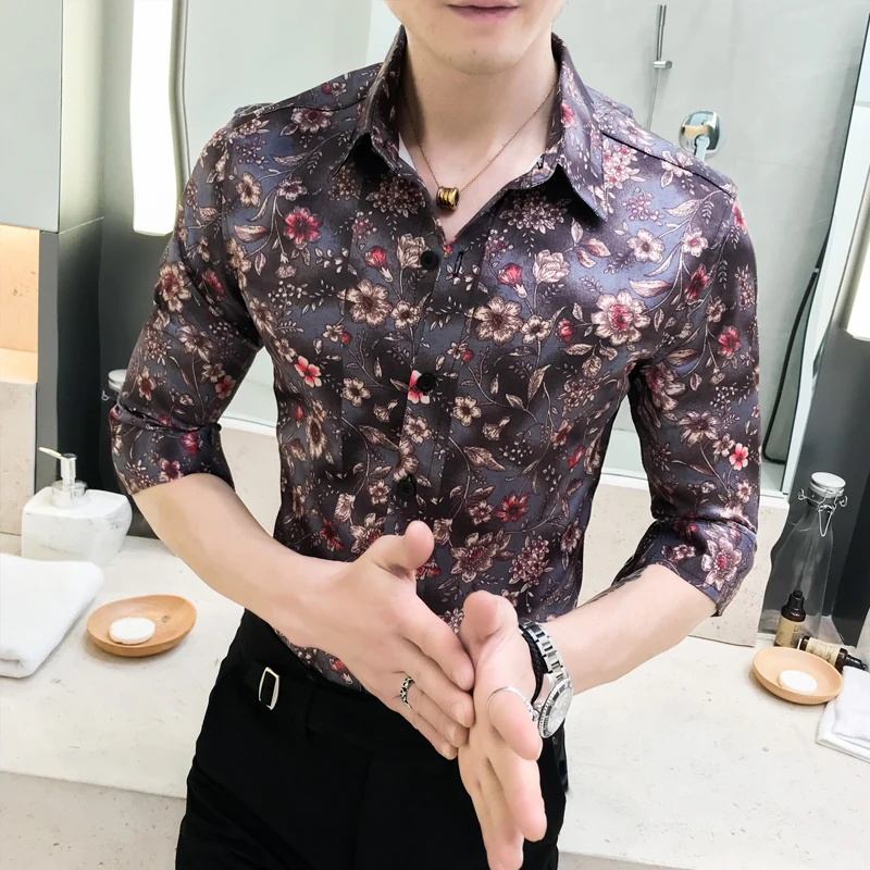 Spring and Summer 2019 Men's Five-Sleeve Shirt Middle-men Short sleeve shirt Social Flower Shirt A236-1967-P55
Spring and Summer 2019 Men's Five-Sleeve Shirt Middle-men Short sleeve shirt Social Flower Shirt A236-1967-P55