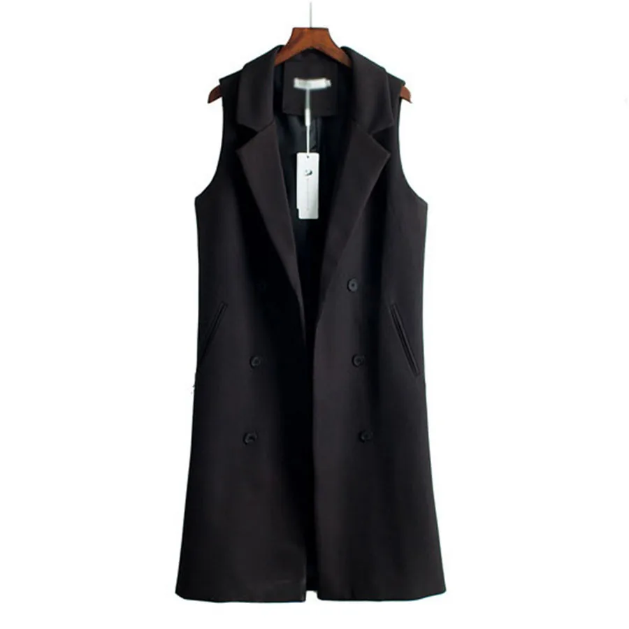 Black Long Vest Women Sleeveless Jacket Coat Waistcoat Colete Feminino 2021 Spring Fashion Elegant Office Suits Chalecos Mujer
Black Long Vest Women Sleeveless Jacket Coat Waistcoat Colete Feminino 2021 Spring Fashion Elegant Office Suits Chalecos Mujer