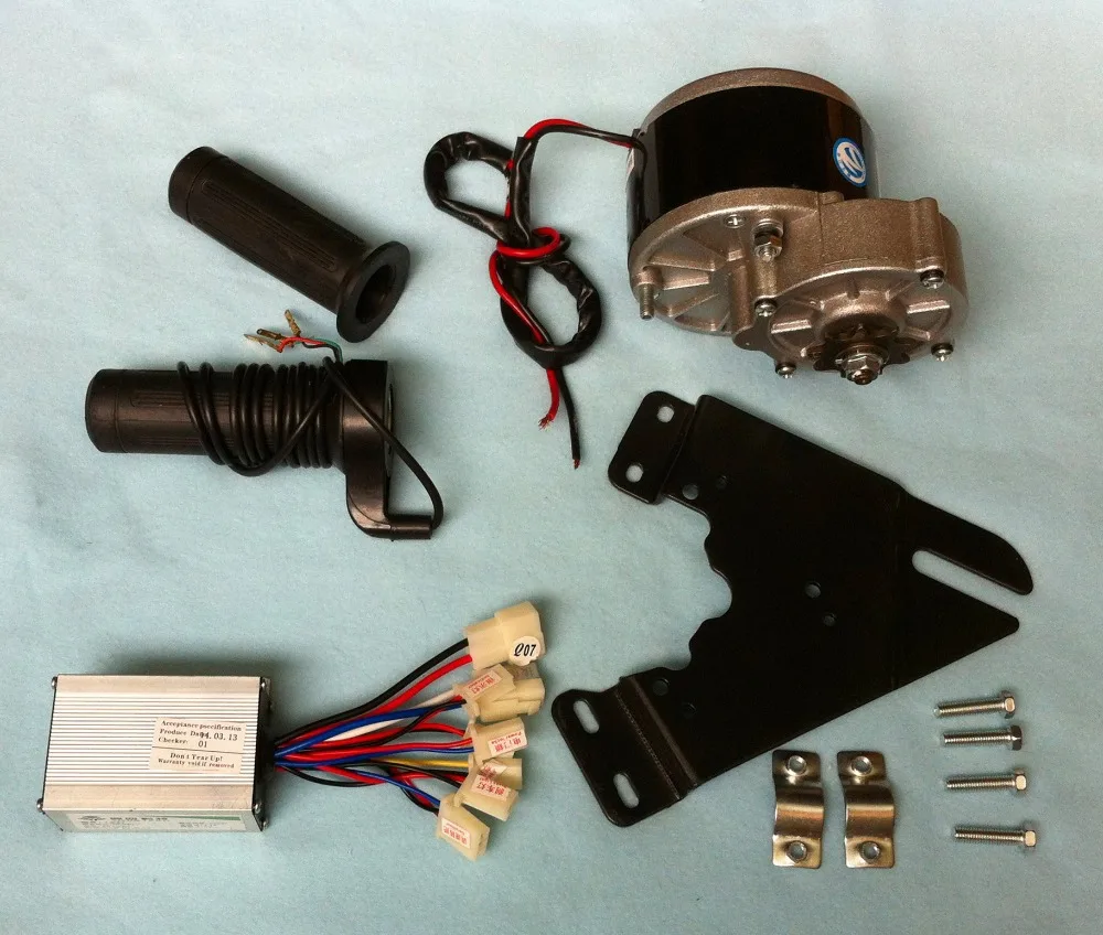 MY1016Z2 250W 24V gear brush motor with Motor Controller and Twist Throttle, DIY Electric Bicycle Kit
MY1016Z2 250W 24V gear brush motor with Motor Controller and Twist Throttle, DIY Electric Bicycle Kit