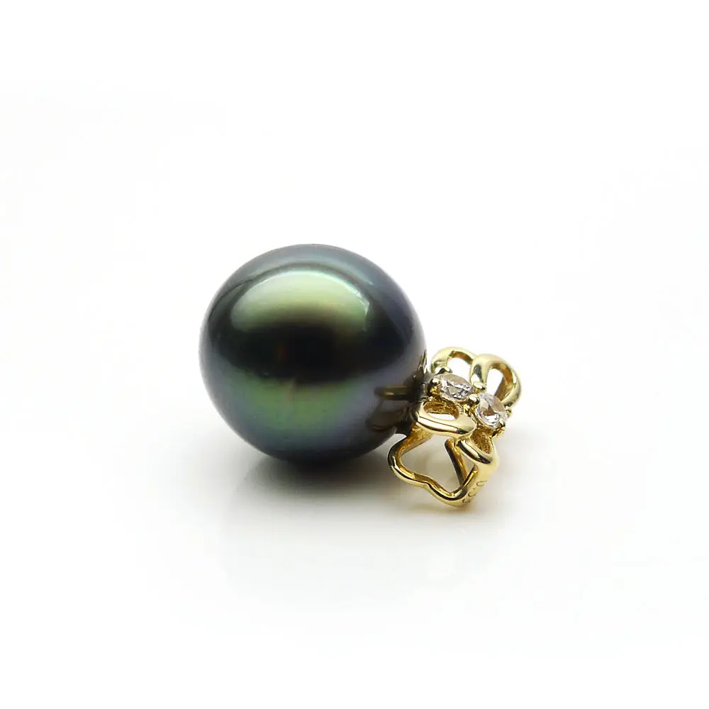 Free Shipping Luminous 9.9*10.5MM Black Green Tahitian Pearl Bowknot Pendant 14K Yellow Gold #0209
Free Shipping Luminous 9.9*10.5MM Black Green Tahitian Pearl Bowknot Pendant 14K Yellow Gold #0209