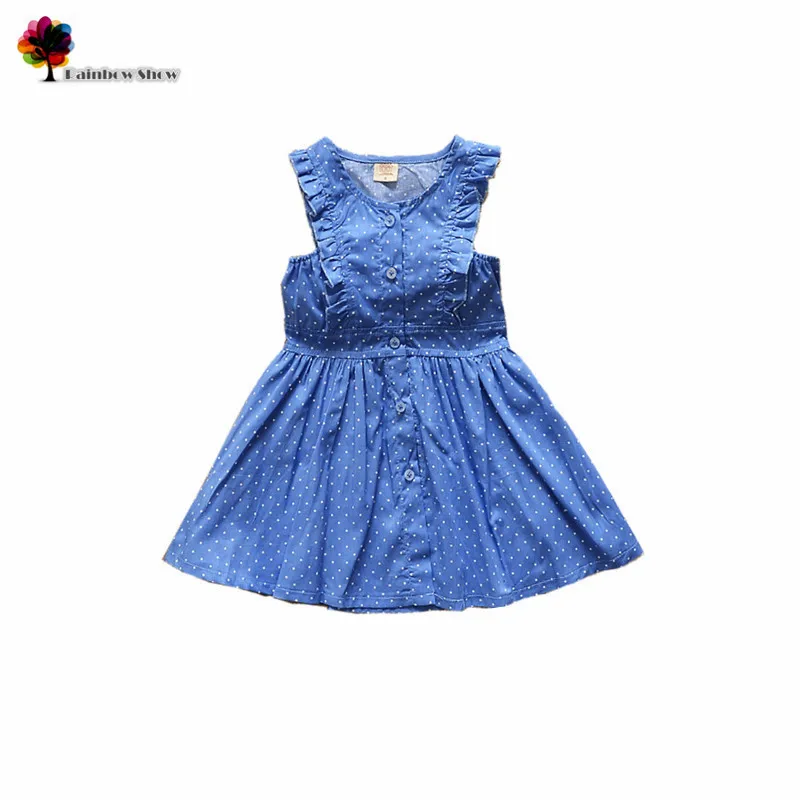 New Children Clothing Summer Girls Blue White Dots Sleeveless Ruffled Cotton Dress Kids Vest Dresses
New Children Clothing Summer Girls Blue White Dots Sleeveless Ruffled Cotton Dress Kids Vest Dresses