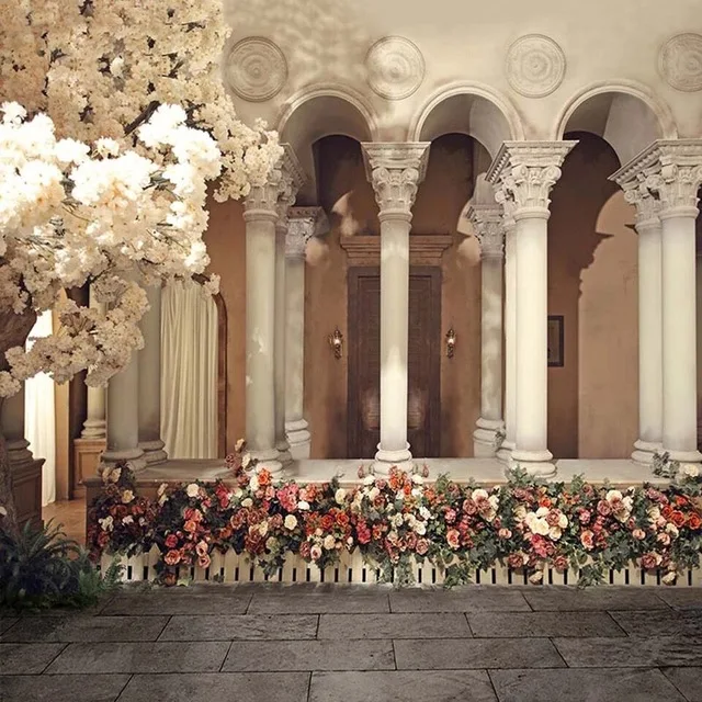 Vinyl Flower Blossoms Wedding Photography Backdrops Printed European Castle Arched Pillars Studio Photo Booth Background
Vinyl Flower Blossoms Wedding Photography Backdrops Printed European Castle Arched Pillars Studio Photo Booth Background