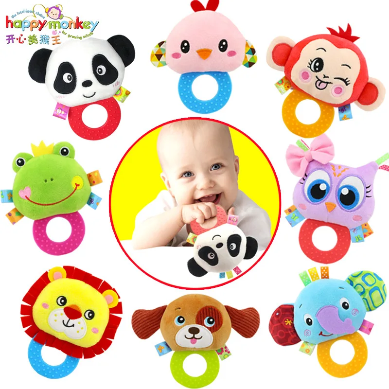 Happy Monkey 3pcs/lot baby BB sounds rattle hand holding teether rattles baby bells 0-1 plush toys animal rattles random send
Happy Monkey 3pcs/lot baby BB sounds rattle hand holding teether rattles baby bells 0-1 plush toys animal rattles random send