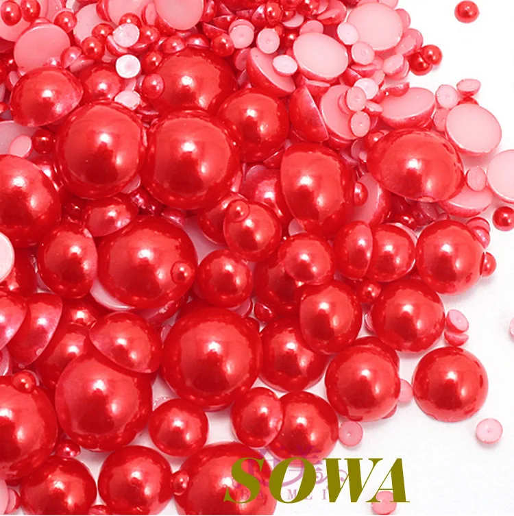 Free Shipping Red Color Pick Size 2/3/4/5/6/7/8/9/10/11/12mm ABS Half Round Flatback Imitation Pearls Beads For DIY Decoration()
Free Shipping Red Color Pick Size 2/3/4/5/6/7/8/9/10/11/12mm ABS Half Round Flatback Imitation Pearls Beads For DIY Decoration()